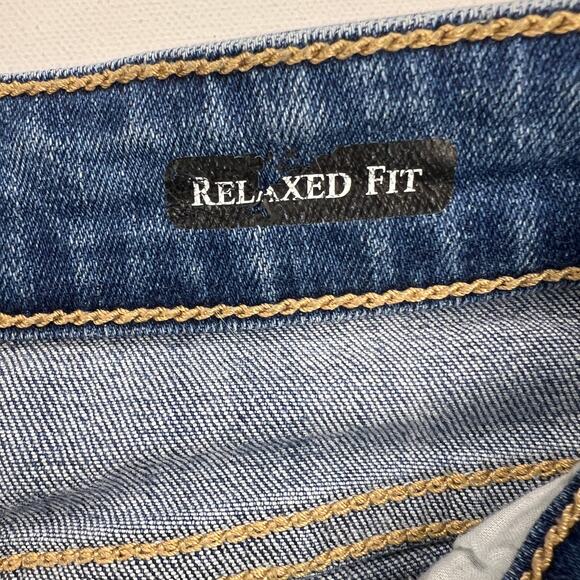 Judy Blue Relaxed Fit Ankle Jeans Raw Hem Mid Rise JB82222 Medium Wash Size 7/28 - Picture 4 of 11